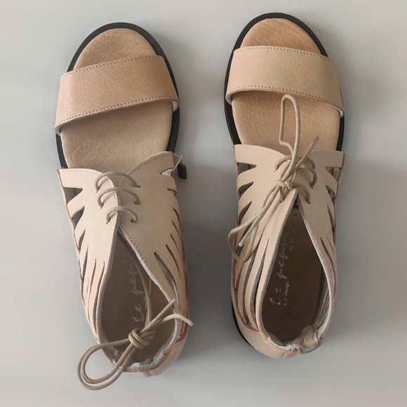 NWT Italian-Made "Lavato" Nude Sandals - Picture 5 of 6